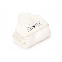 Bambusowy ręcznik kąpielowy duży cream - kotek